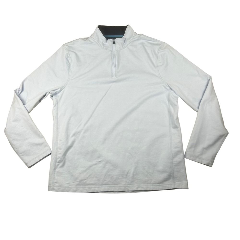 J.Crew Performance Mens XL Light Blue Quarter Zip Pullover BR832 HO23 Stretch